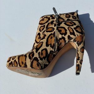 🔥MAKE OFFER🔥Sam Edelman Kit Leopard Zara style Heel Ankle Boots Booties🔥